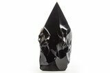 Free-Standing Polished Obsidian Point - Mexico #336916-1